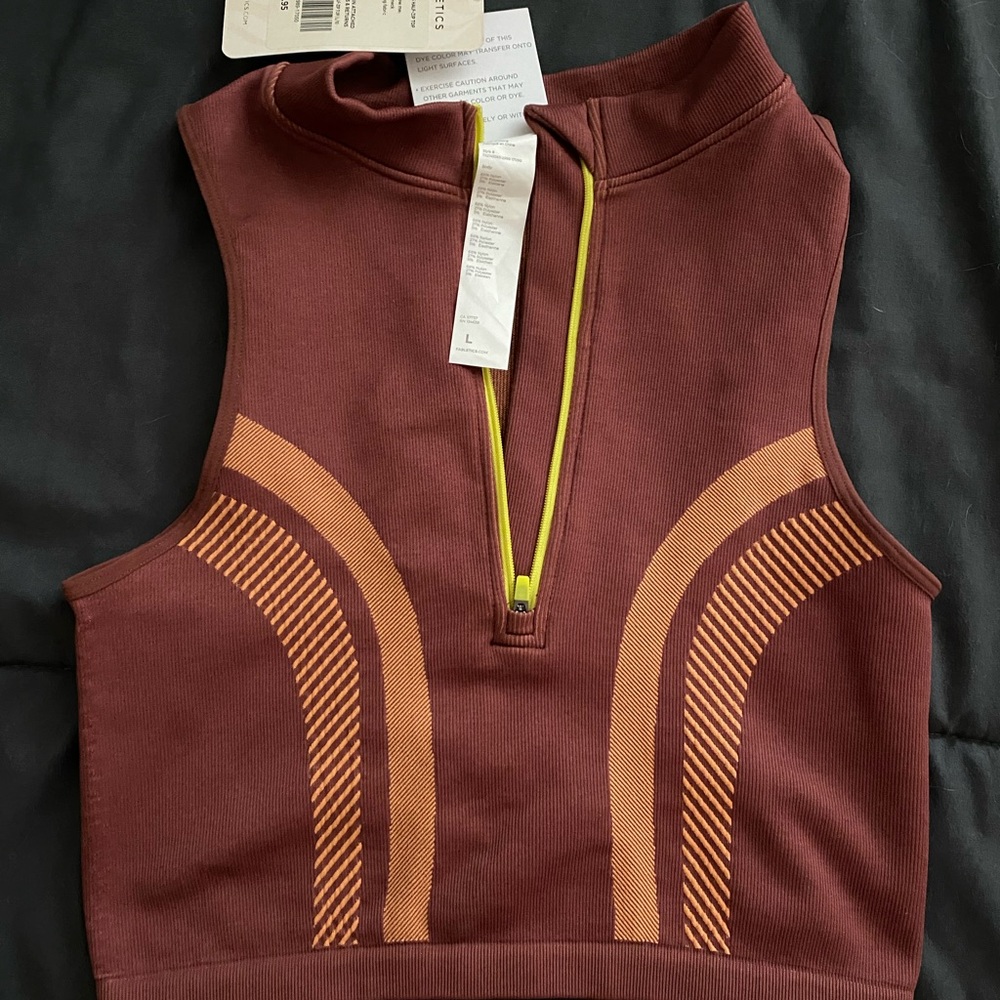 Fabletics Court Seamless Half-Zip Top Large